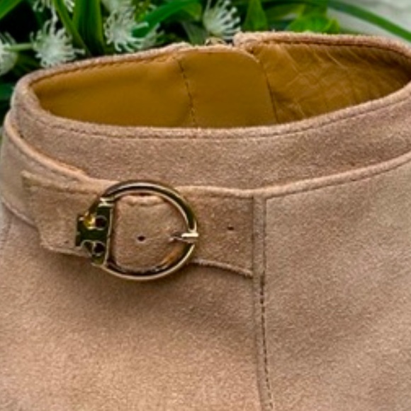 Tory Burch nude Suede Leather boots booties Size 8.5 - Picture 11 of 16